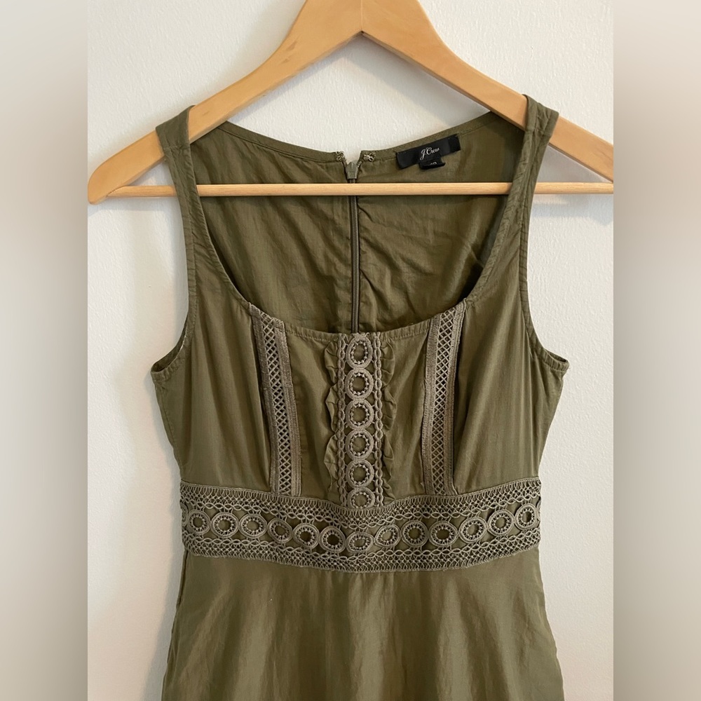 Jcrew Scoopneck midi dress with eyelet trim - Picture 3 of 11